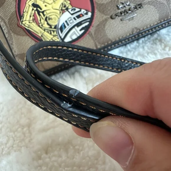 NWT! Coach F88921 Star Wars Hayden Foldover Crossbody Clutch In Signature Canvas - Picture 10 of 14